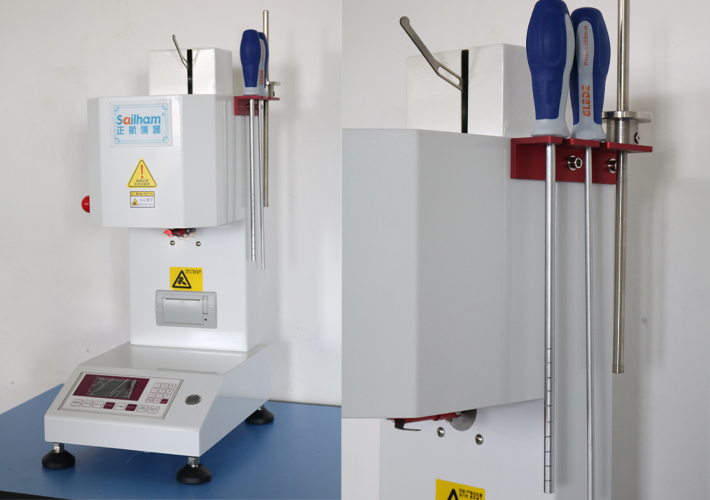 熔融指數(shù)儀產品正面及內部展示圖